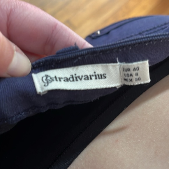 Stradivarius Navy Jean Style Pant Size 8 - Picture 5 of 5